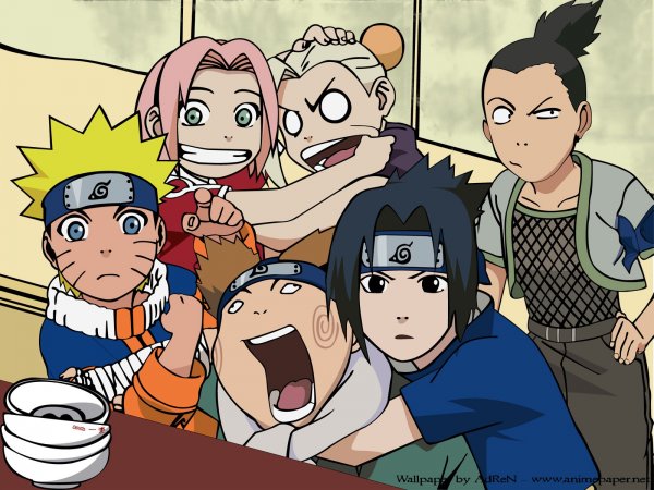 Шикамару Саске Наруто и Сакура