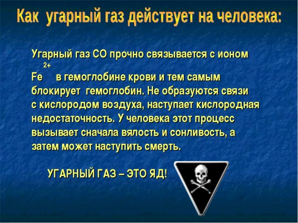 Внимание УГАРНЫЙ ГАЗ