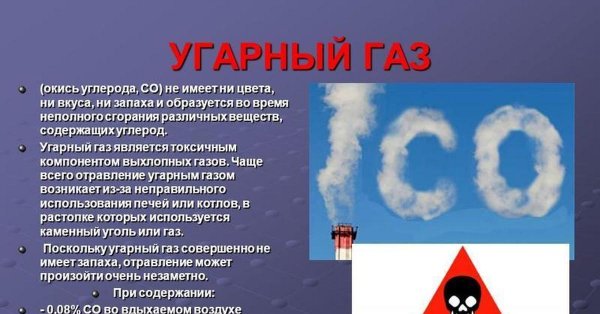 УГАРНЫЙ ГАЗ воздействие на организм человека