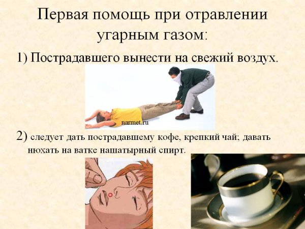 Оказание первой помощи при угарном газе