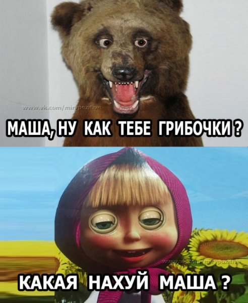 Мем про Машу и медведя