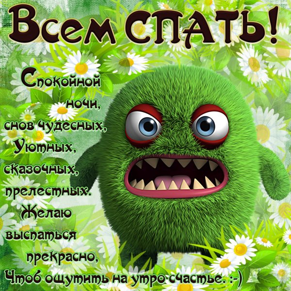 Спокойной ночи прикольные