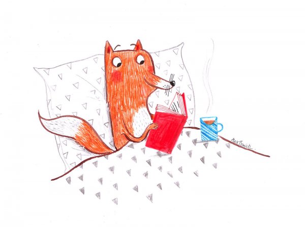 Утренние пожелания с лисой