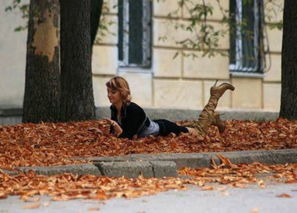 Осенняя фотосессия прикол