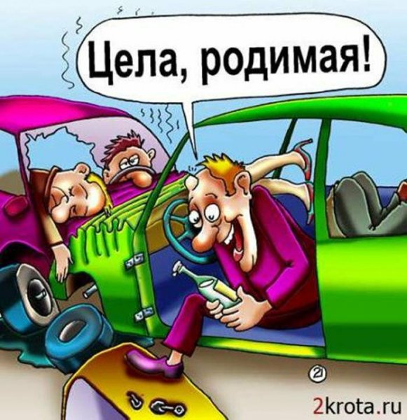 Пьяный водитель карикатура