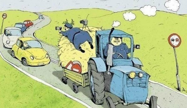 Водитель карикатура