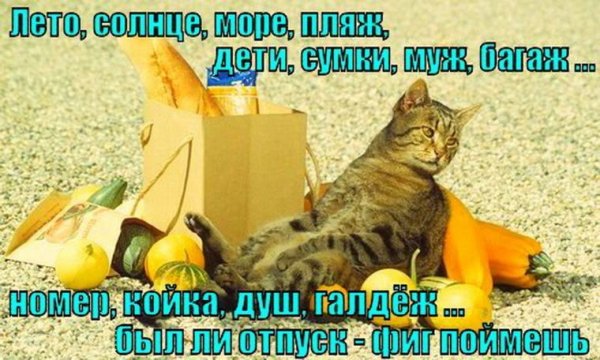 Открытка перед отпуском