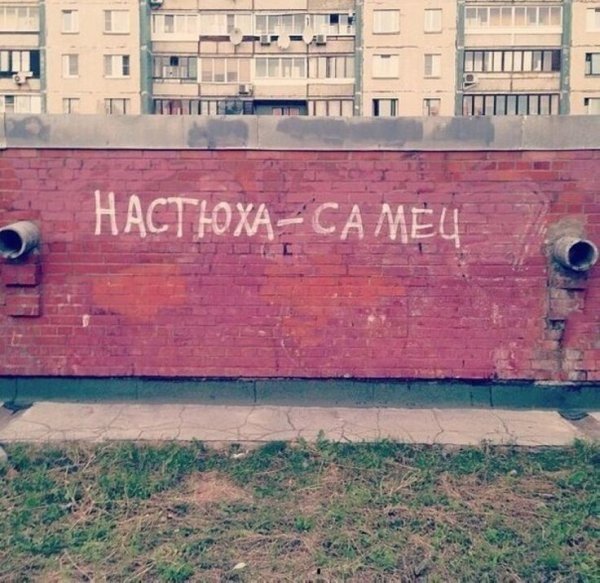 Надпись на стене прикол