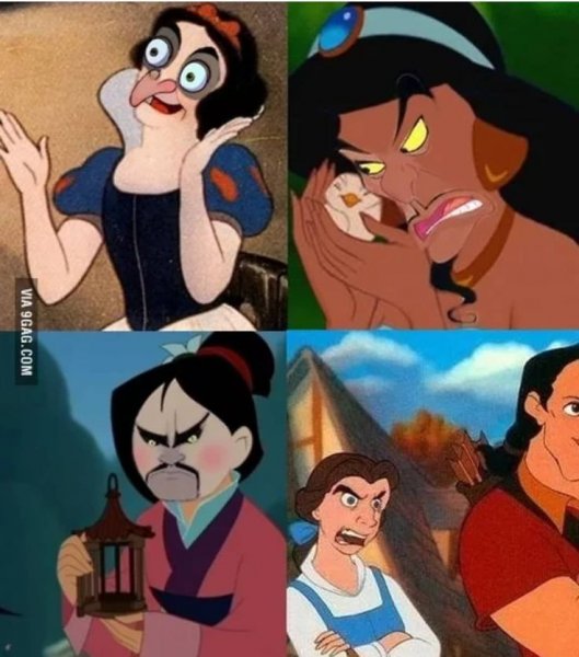 Диснеевские принцессы с глазами Стива Бушеми