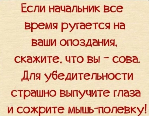 Анекдот про начальника