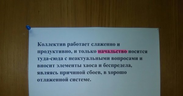 Коллектив работал слаженно и только начальство