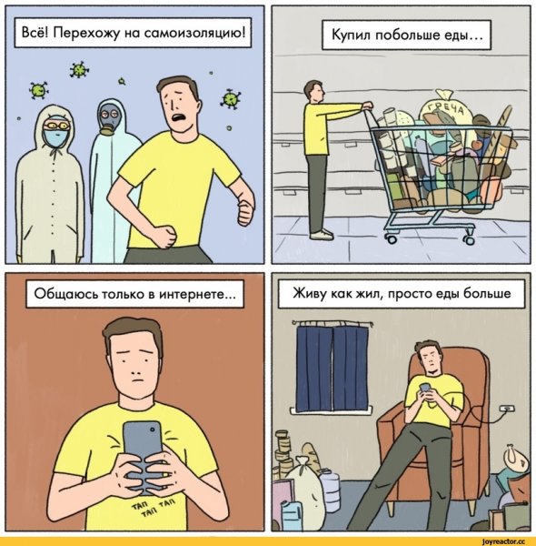 Смешные комиксы про карантин