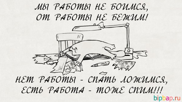 Веселые надписи про работу