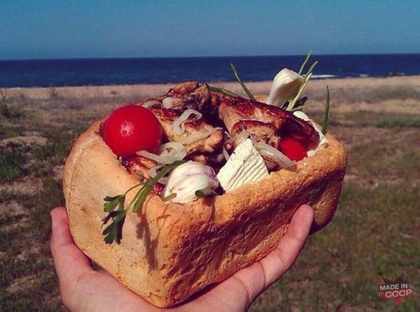 Шашлык в батоне