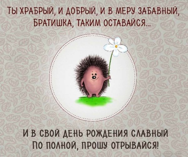 Поздравление брату
