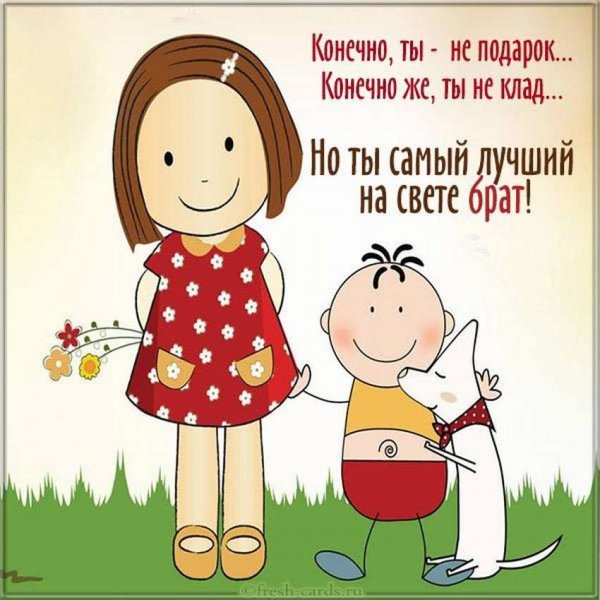 Поздравление брату от сестры