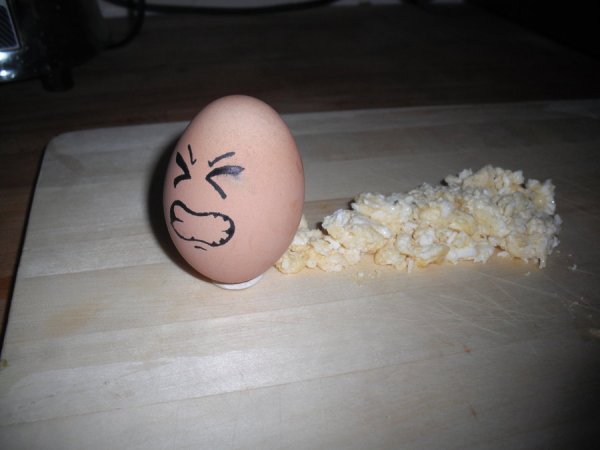 Смешные куриные яйца