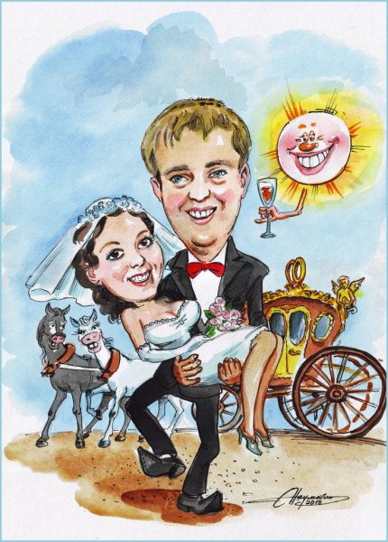 Шарж на годовщину свадьбы