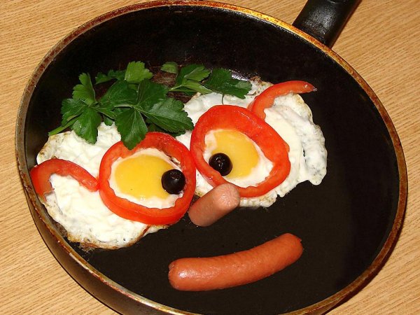 Прикольная яичница