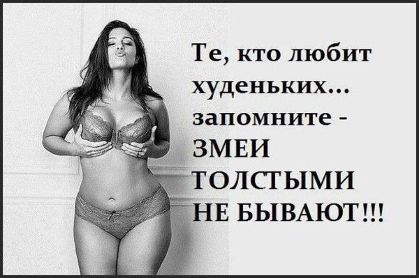Высказывания о полных женщинах