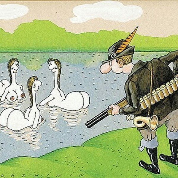 Карикатуры про охоту