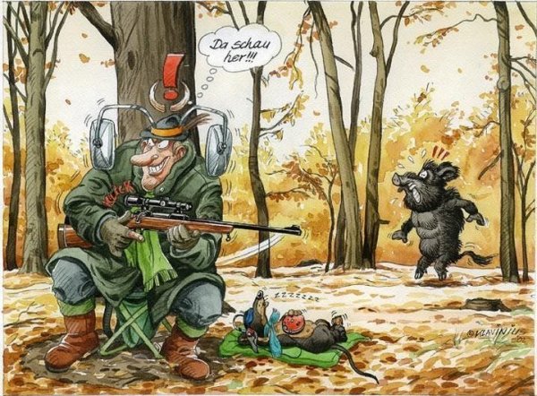 Охотничьи карикатуры