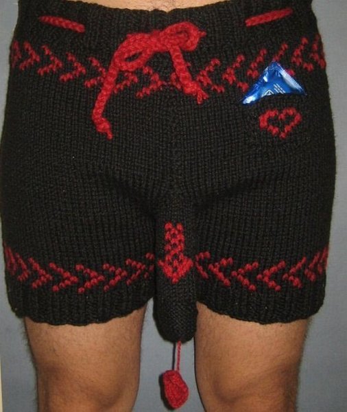 Вязаные шерстяные трусы