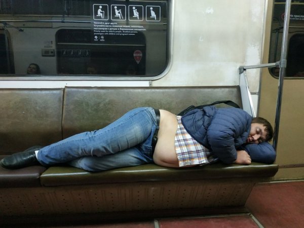 Смешные люди в Московском метро