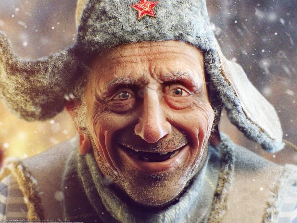 Дед в ушанке
