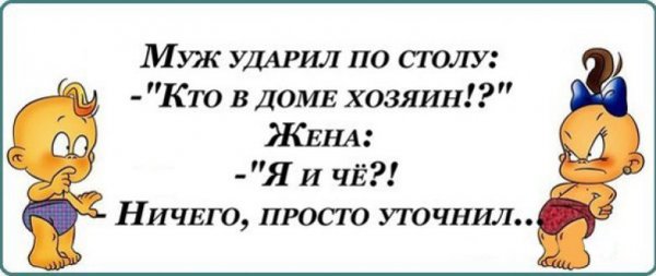 Анекдот кто в доме хозяин