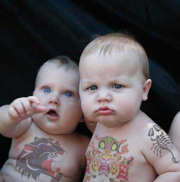 Смешные малыши с надписями