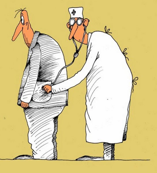 Больной карикатура