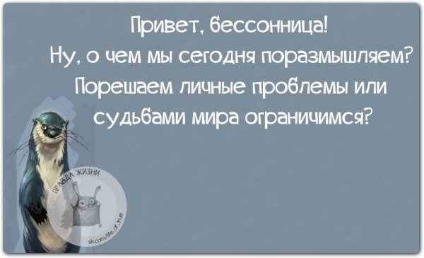 Смешные высказывания про бессонницу