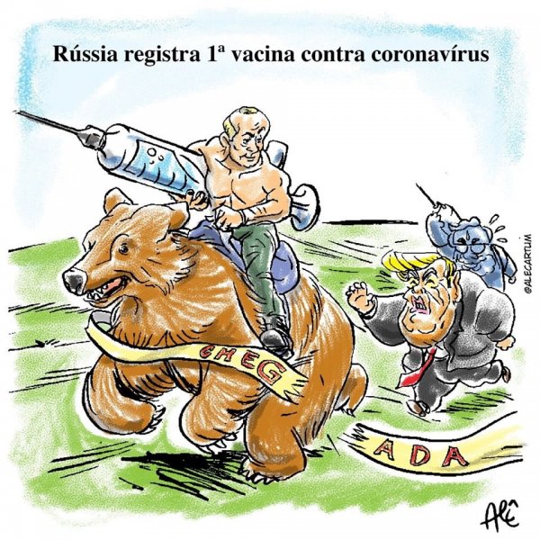 Российская вакцина карикатуры