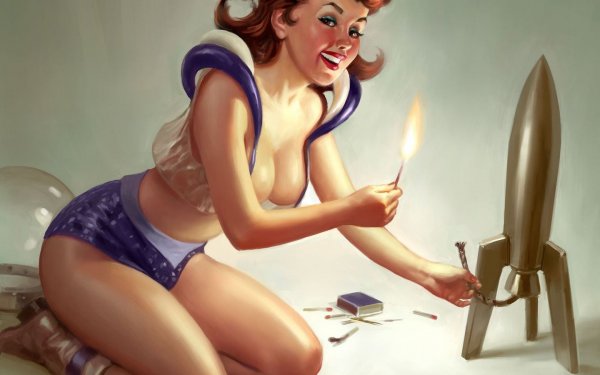 Рисованные девушки прикольные