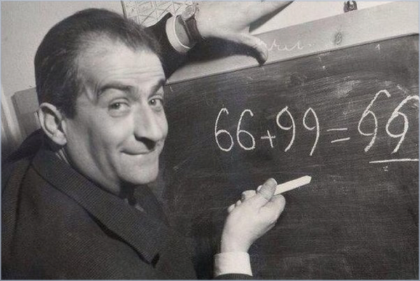 66+99 Луи де Фюнес у доски