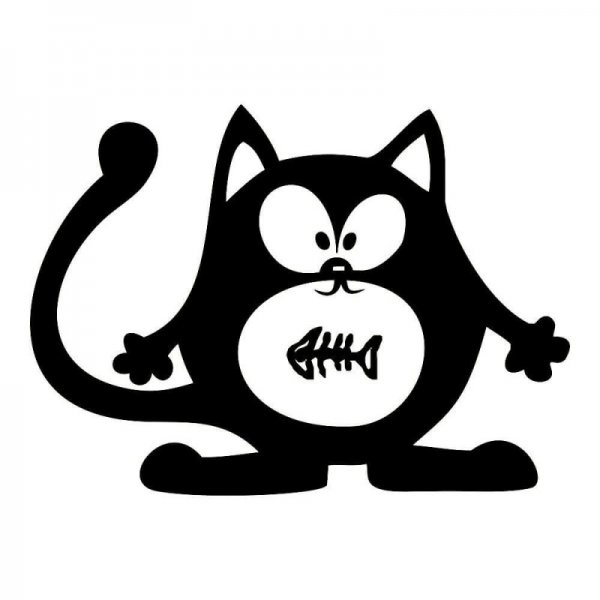 Наклейка кот на авто