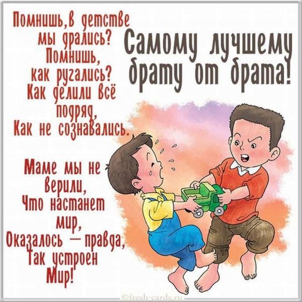 С днём рождения брату от брата прикольные