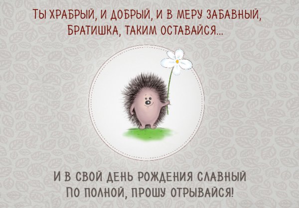С днём рождения брату от сестры