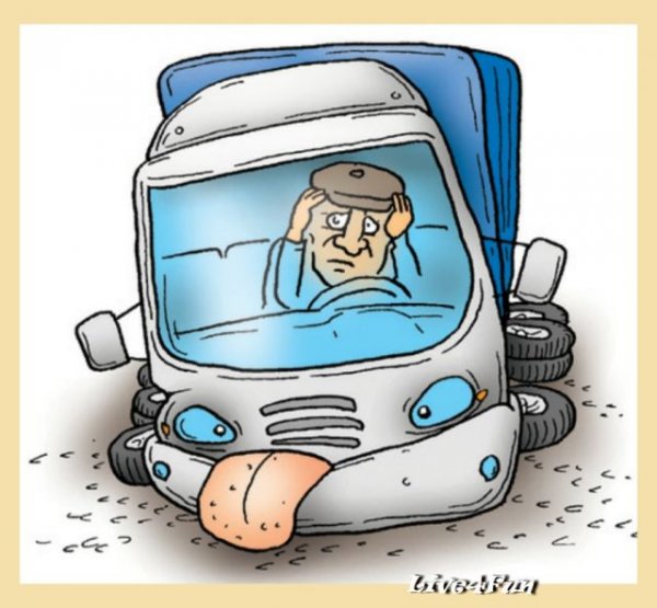Водитель карикатура