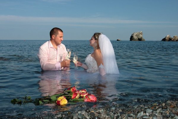 Смешная свадьба на море