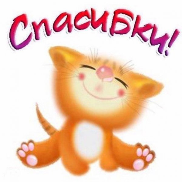 Красивый стикер спасибо