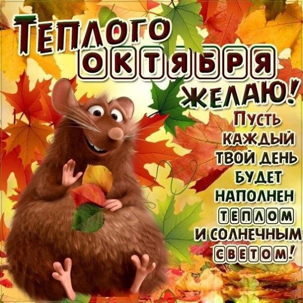 Поздравления с началом октября