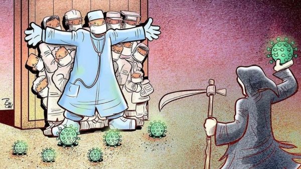 Врачи против коронавируса рисунки
