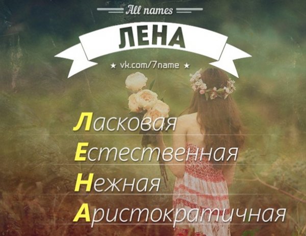 Расшифровка имени Лена