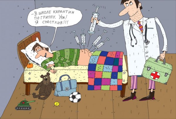 Карикатуры на тему карантина