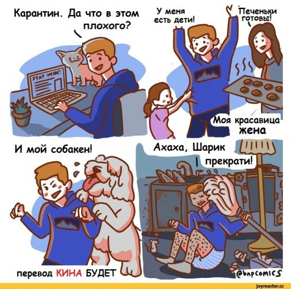 Смешные комиксы про карантин
