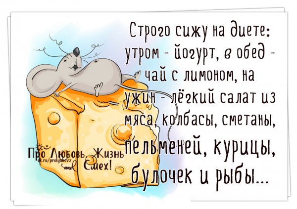 Анекдоты про диету в картинках