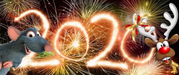 Анимационные открытки с новым 2020 годом крысы