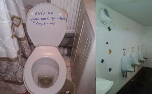 Надпись на унитаз